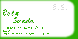 bela sveda business card